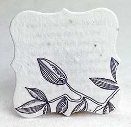 square seed paper tags